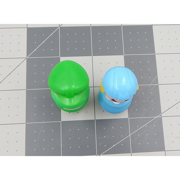 Fisher Price Little People Toys Lot 2 Tall Stewardess Pilot Light Blue Green - Picture 5 of 6